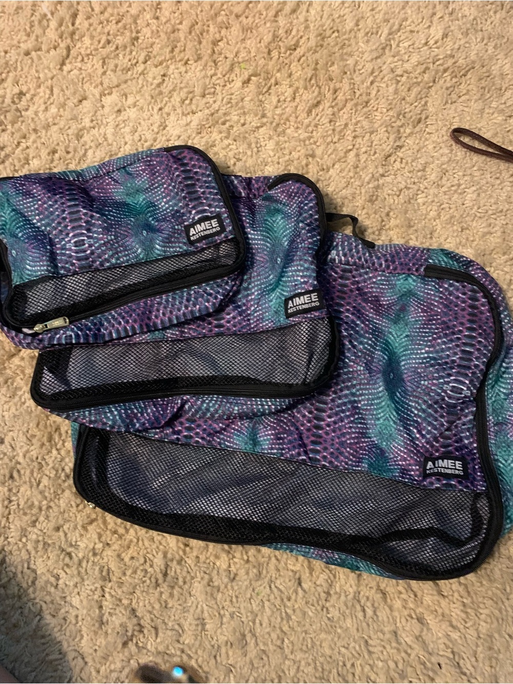 Aimee Kestenberg Purple Teal Travel Packing Cube Set
